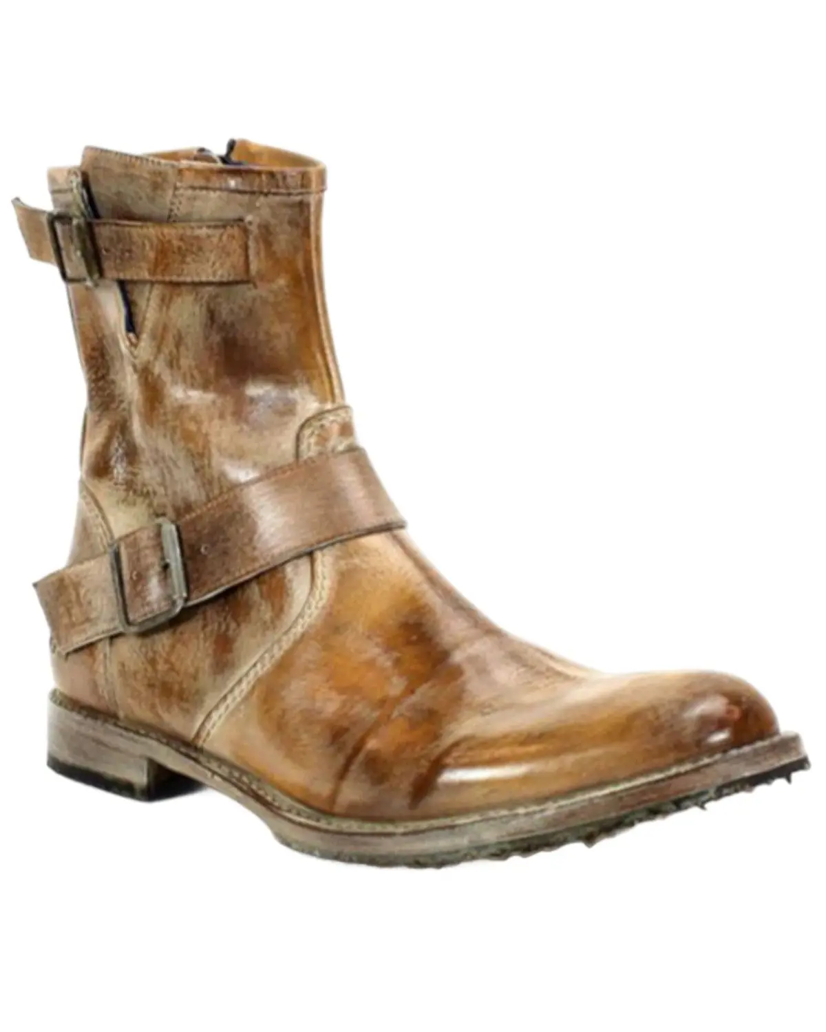 Bed Stu Men's Men'S Fellow Double Buckle Boot Round Toe - F481035-Tan
