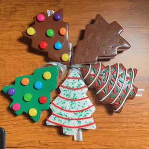 Christmas Tree Cake Ornament. Handmade Ornament.