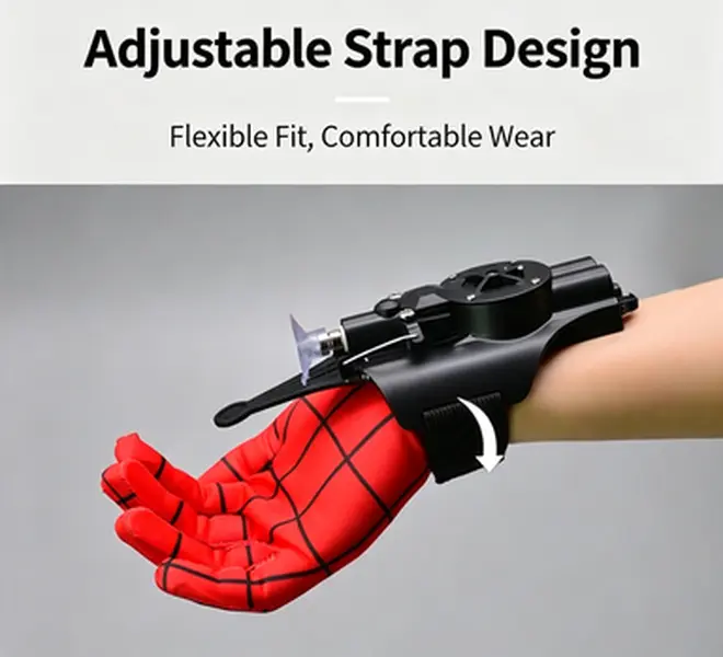 Kids Superhero Web‑Sling Launcher Glove, Fun Costume Accessory Toy