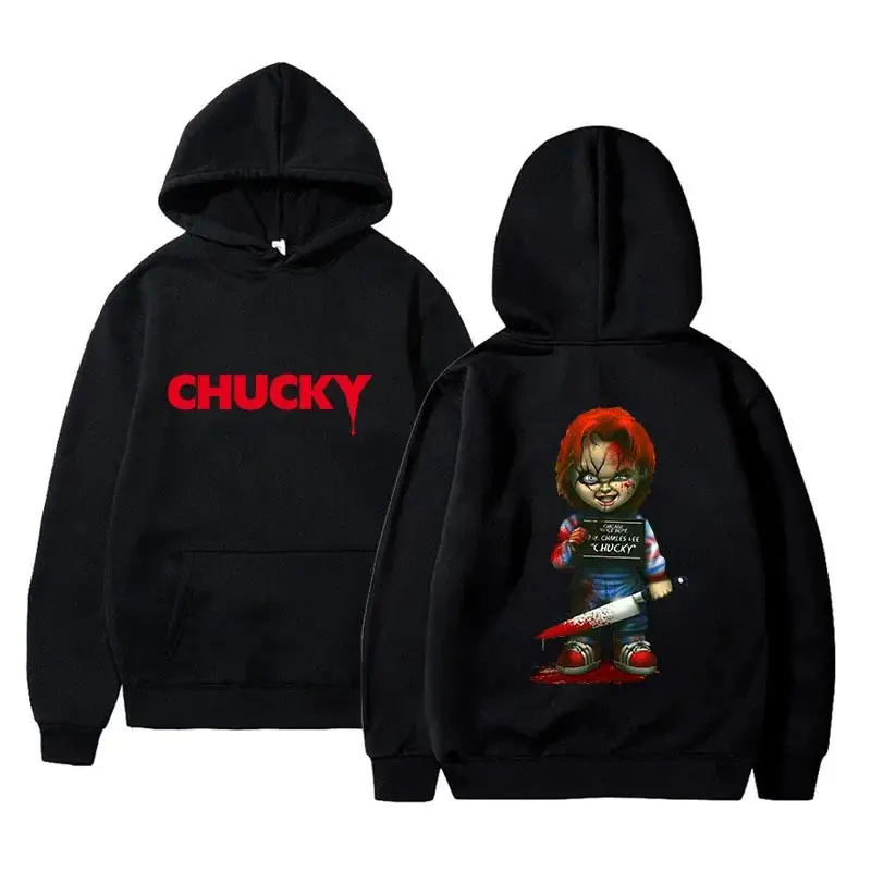 Horror Movie Character Chucky Hoodie Harajuku Style Hip-Hop Streetwear Unisex Autumn Winter Hooded Sweatshirt Pullover