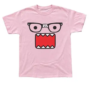 Domo Kun Nerd Graphic T-Shirt, Cute Monster Face Tee, Funny Kawaii Cartoon Shirt, Geek Gift, Unisex Cotton Tee