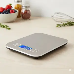 Portable Digital Kitchen Scale with Timer, High Precision Led display for Accurate Ingredient measurement, Compact Food Scale for Baking and Cooking, Essential Kitchen Gadget, Easy to Use and Space Saving, Food Measuring Tool, Digital Weight Scale