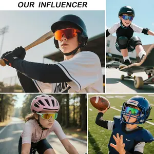 Kids Baseball Sunglasses - Youth Baseball Sunglasses for Boys Girls - Sports Softball Shades Age 6-14