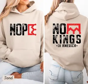 No Kings in America Hoodie, Nope Anti Trump Sweatshirt, No Kings Shirt, Anti Maga Hoodie, Crown No Kings Sweater, Nope Kings Hoodie