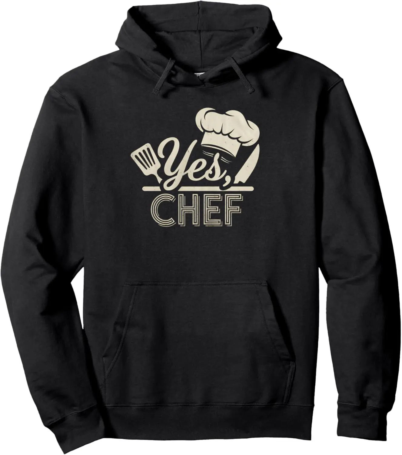 Yes Chef Design for Cooks, Chefs, Waiters, Restaurant Staff Pullover Hoodie 1