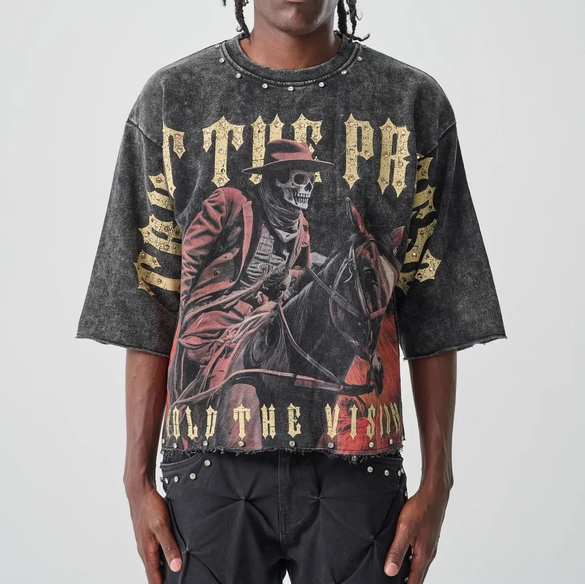 TAKER 'Trust the Process' Cropped T-Shirt (Black) T5201