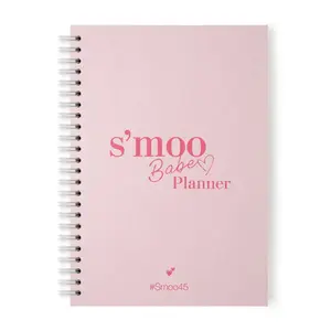S'moo Babe Planner - Daily/Weekly/Monthly Agenda Organizer Planner - List Planner with Twin Wire Binding - Time Management Organizer Notebook - Flexible Cover with metal double O-wire binding