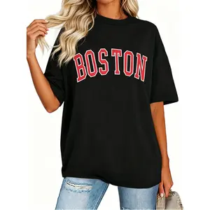 100% Cotton,Women's T-Shirts Short Sleeve,Loose Fit Tops,Casual Basic Trendy Hem Printed T-shirt Tees Fit,Crew Neck Basic Tops,Unisex