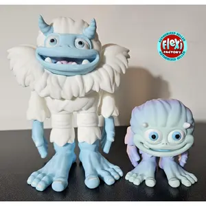 Flexi Factory Freddie the Yeti 3D Printed Articulated Snowman Figure - Large 5 Inches Tall Movable & Poseable Desk Buddy or Holiday Decoration