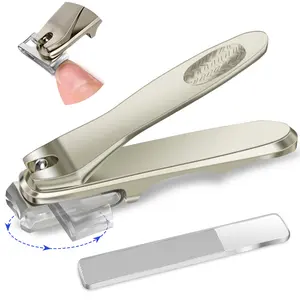 360° Rotating Toenail Nail Cutter for Seniors, Long Handle Fingernail Clippers for Men and Women, Ergonomic Grip Toenail Clipper for Thick Nails