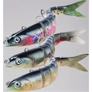 8-Segment Vibration Swimbait with Reinforced Fiber Joints - Produces Intense Baitfish Action & Lifelike Swim. Durable, Multi-Jointed Lure for Bass, Pike, Walleye, and More