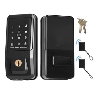 Keyless Entry Door Lock With Touchpad Electronic Deadbolt, IC Card Reader, Customizable User Codes, Keyed Entry Option, Auto Lock, Anti-Peeking Password, Backlit Keypad, Easy Installation, Matte Black Finish For Home
