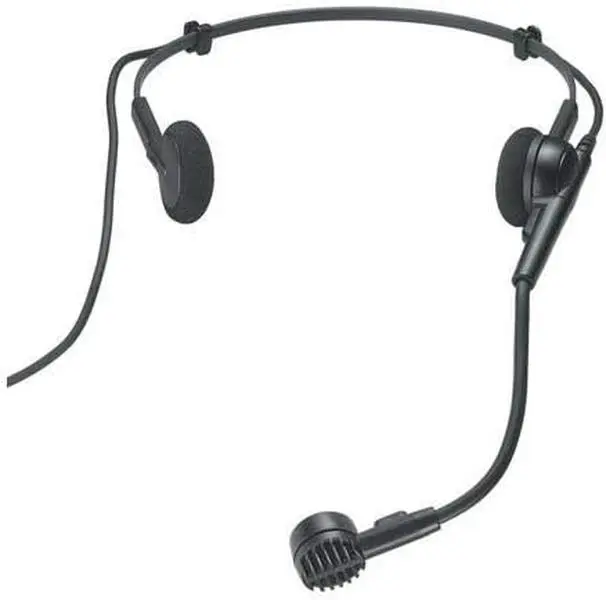 Audio-Technica PRO 8HECW Hypercardioid Dynamic Headworn Microphone with Cable, Clip