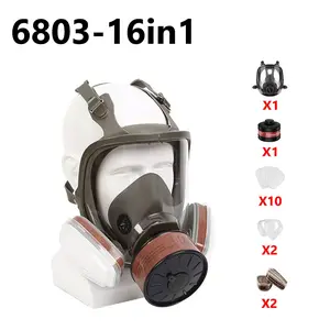 Full Face Gas Mask Survival Chemical Respirator, 40mm Filter Activated Carbon, Full Face Respirator for Safety Protection, Essential Gear, Work Safety Equipment