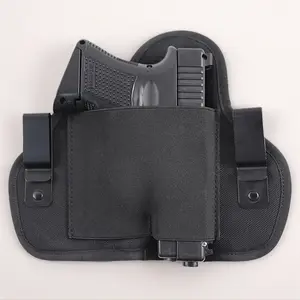 Right Hand IWB Concealed Carry Holster with Nylon Magazine Pouch, Black Tactical Style Waist Holster, Discrete Look, Durable Secure Comfortable Fit for Everyday Conceal Carry Use