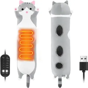 Cat shaped warm pad to relieve menstrual pain, portable USB powered electric heating pad, cute plush toy, fun gift, suitable for women, teenagers, children, cat lovers, birthdays, Easter, Christmas and other occasions, Multifunctional Heating Pad