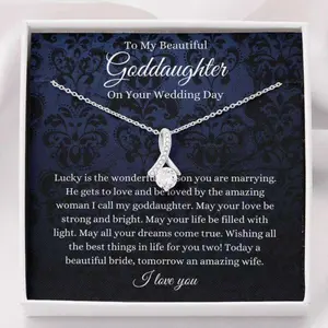 Goddaughter Necklace, Goddaughter Wedding Day Necklace Gift, Gift To Bride From Godmother/GodfatherMeaningful Necklace, A Special Gift for My Daughter, Unique Daughter Jewelry, Sentimental Keepsake from Mom Dad