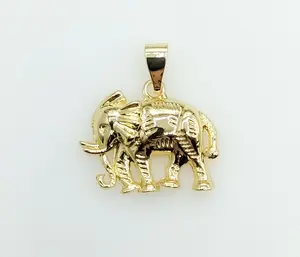 Plated Elephant Pendant
