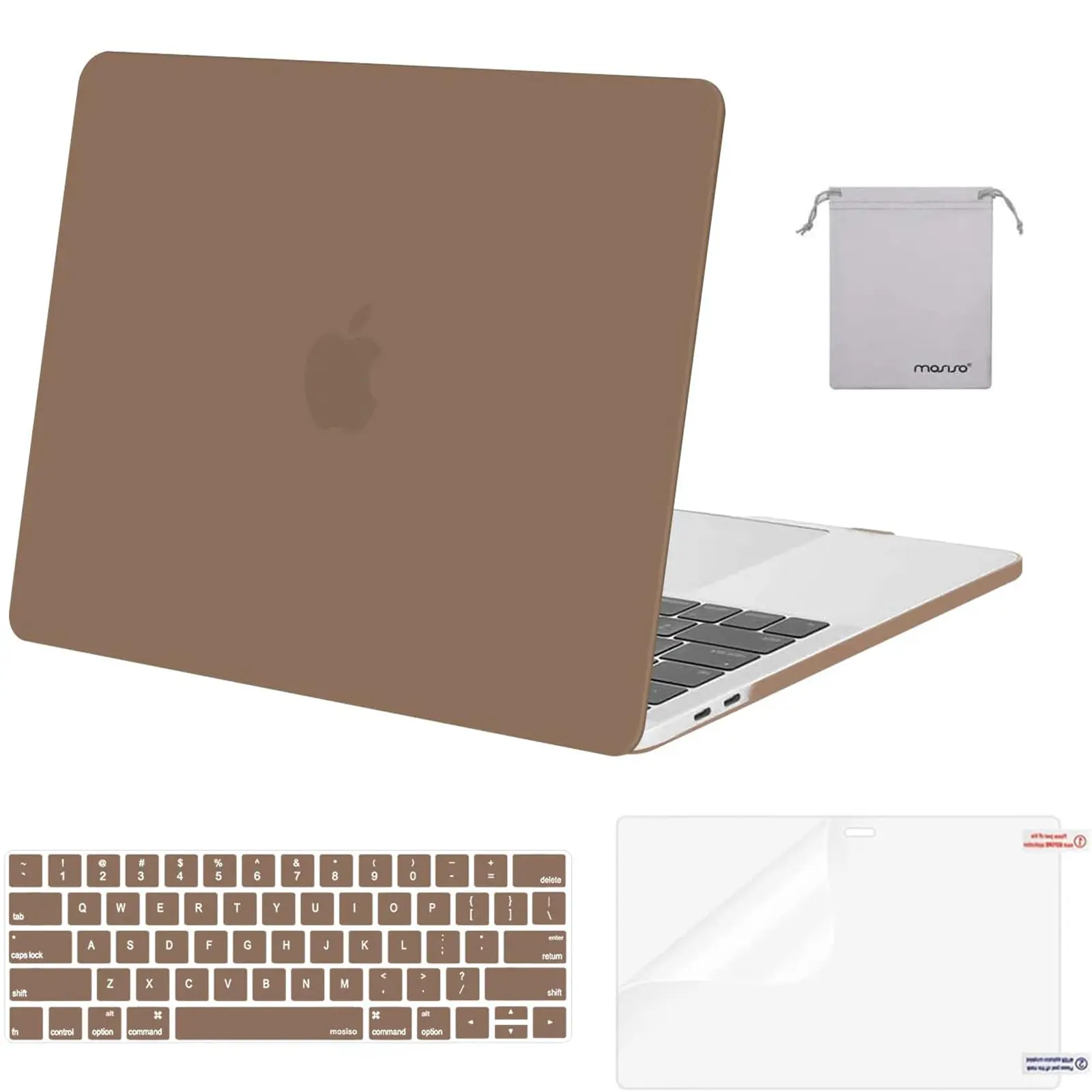 MOSISO Compatible with MacBook Pro 15 inch Case A1990 A1707, Protective Crack-Resistant Plastic Peony Hard Shell Case&Keyboard Cover Skin& Screen Protector