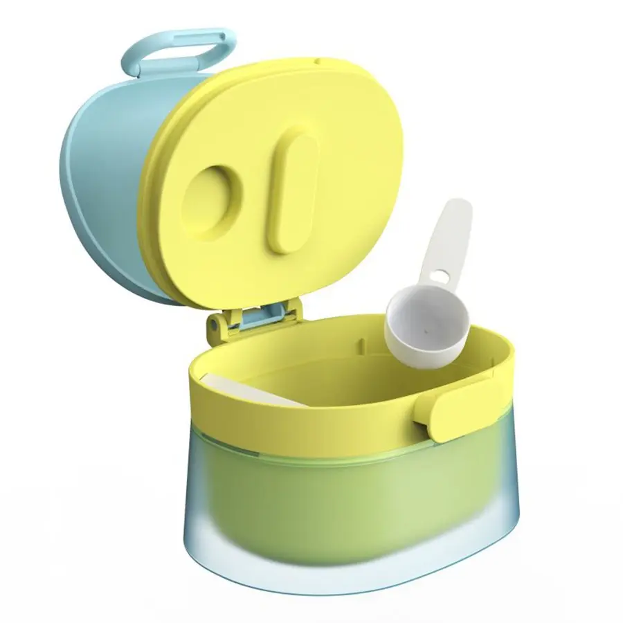 Baby Formula Divider, 16oz Portable Feeding Container with Strap and Measuring Spoon, Leak-Proof Transparent PP, Essential for Newborns, Gift Idea, Formula Dispenser On The Go