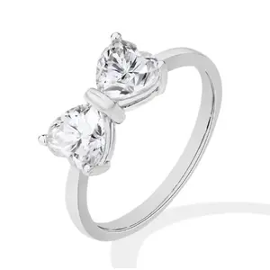 Classic D Color VVS1 Clarity Heart Cut 1.6 Carat Synthetic Moissanite Ring for Women Adult 925 Sterling Silver Ring Engagement Wedding Jewelry Gift R265 Solitaire Ring