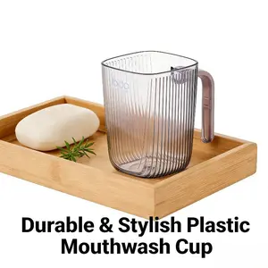 2026 New Nordic Transparent Mouthwash Cup, Simple Geometric Square Design, Couple Bathroom Essential, Creative Toothbrush Rinse Cup