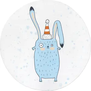 Eowyn Modern Rabbit Machine Washable Kids Area Rug