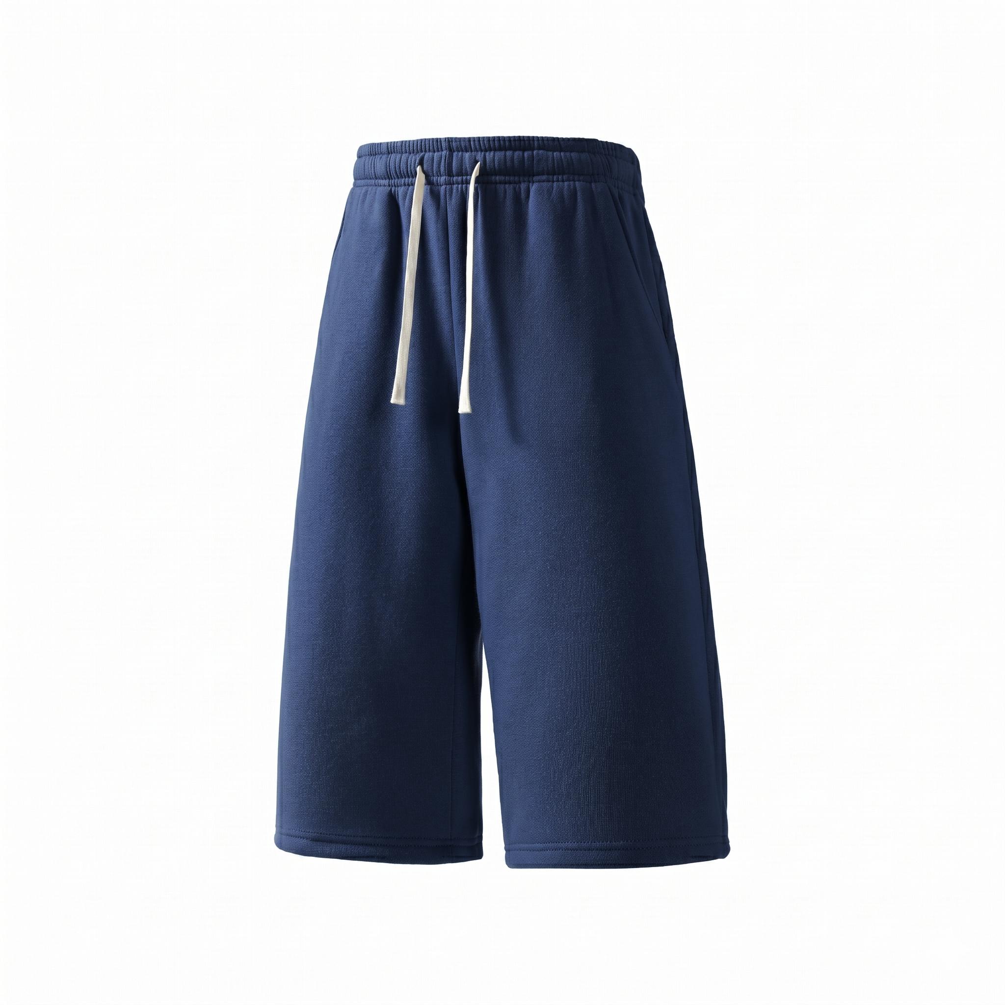 4-Pack Men’s 3/4 Length Sweat Shorts – Stretch, breathable casual JSweat shorts with elastic waistband and drawstring, loose fit bermuda shorts; breathable, stretchy, comfortable athletic workout shorts for everyday wear and gym