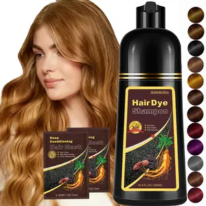 Blonde Brown Hair Dye Shampoo, Instant Natural Hair Color Shampoo for Women Men Champu Para Canas Mujer, Lasting 3-4 Weeks & Easy to Use & All Hair Types & Root Touch Up, 500ml