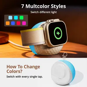 Golf Ball Watch Charging Base Compatible with Apple Watch Series 10-2/ultra2-1/se/se2/nike, Essential Accessory for Smartwatch Users Unique Golf Gifts for Men & Women, Funny Golf Gifts for Him or Dad, Golf Themed Watch Charging Stand, for Golf Lovers