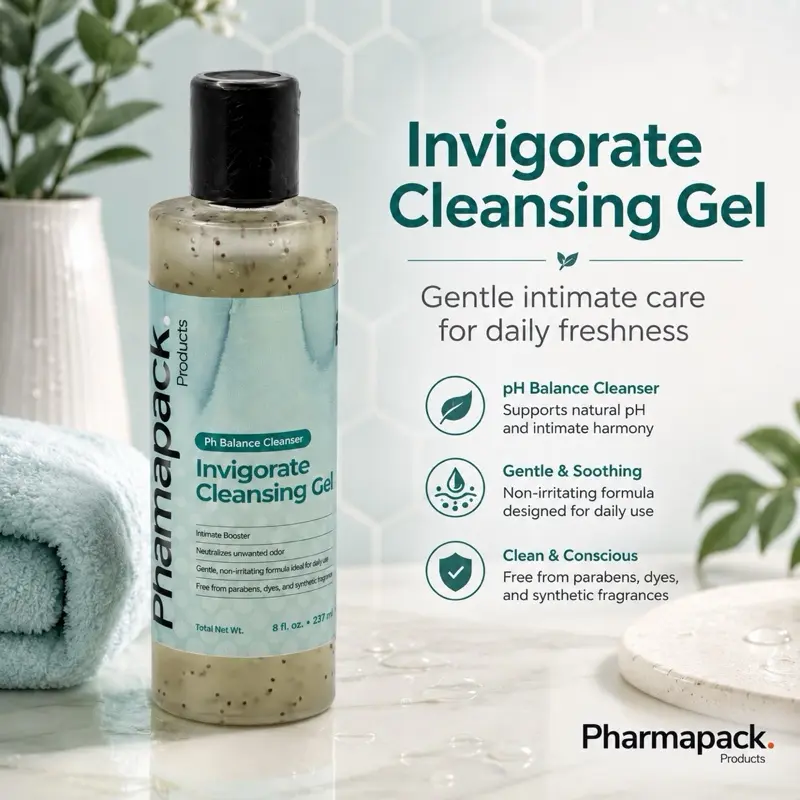 Unisex Ph-Balanced Intimate Cleansing Gel - Intimate Wash Liquid, 8 Oz, Daily Use