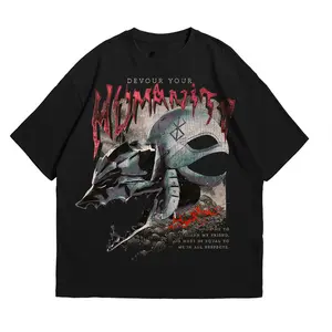 Dual Warriors Manga T-Shirt - Guts, Griffith Armor - Berserk Gym Pump Cover Casual Graphic Tee for Men and Women Round Neck Menswear Breathable Jacket