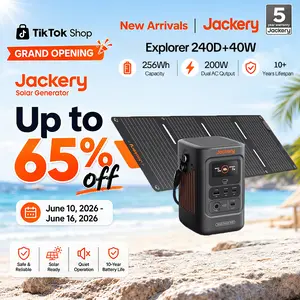 [Opening Ceremony]  Jackery Explorer 240D Power Bank with 40W, 199Wh LiFePO4 Battery Portable Power Station,Fast Recharge, Multi-Device Charging, Emergency and Disaster Backup for Storms, Snowstorms and Power Outages,