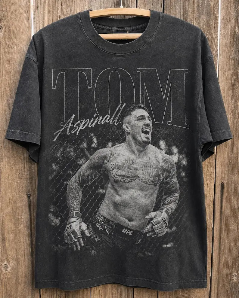 Tom Aspinall Shirt, Vintage Fighter Tee, Graphic Comfort Colors Style