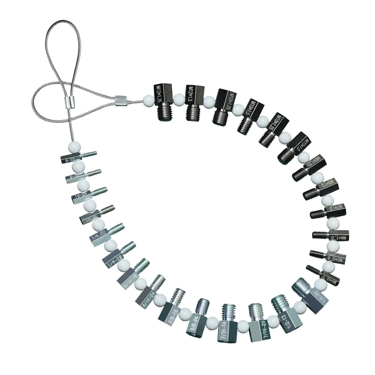 Nut & Bolt Thread Checker, Stainless Steel Feeler Gauge, Hand Measuring Tool for Inch & Metric, Professional Measuring Tool for Home & Office