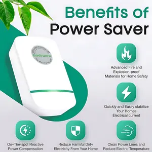Voltage Stabilizer Power Device, Plug-In US Plug Adapter, 90–250V Wide Voltage Power Conditioner with Current Balancing for Home & Office Appliances House Socket