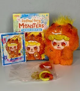 JOTOYS Emotional Hairy Monsters Series Anger Orange Blind Box Plush Pendant