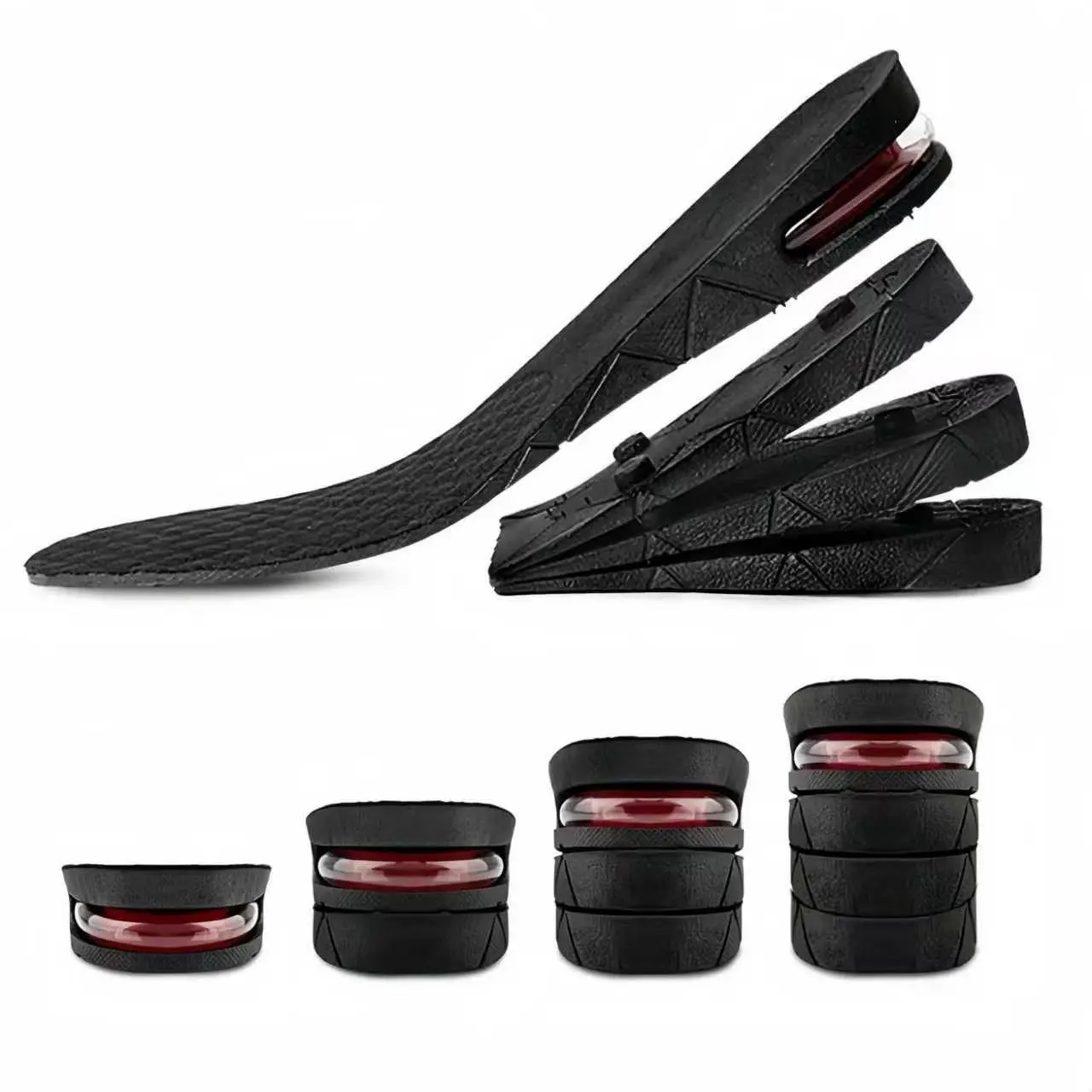 Height Increase Insoles Air Taller Cushion Shoes Insoles 4-Layer Heel Insert