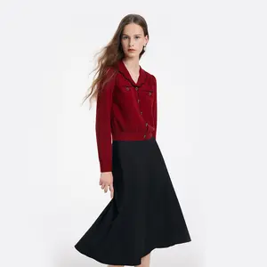 Tencel Wool V-Neck Sweater And Half Skirt Two-Piece Set Chic