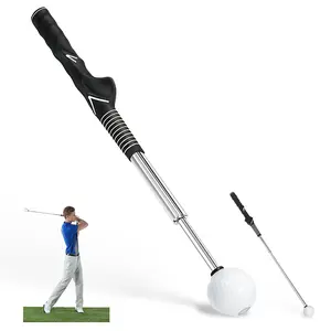 Golf Grip Trainer with Retractable Swing Training Rod, Ergonomic Design for Beginners & Professionals, Perfect for Swing Practice