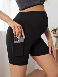 Phone Pocket Side Biker Shorts