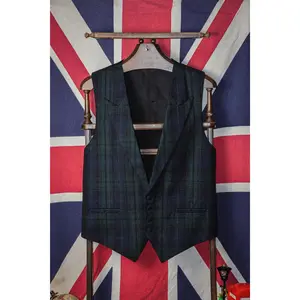 Tuxacco Tuxedo Tartan (Black Watch) Waistcoat/vest - Size 39-41