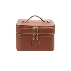 ETOILE COLLECTIVE Duo Vanity Case in Ginger Brown