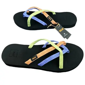 Teva Women's Olowahu Sandals - Multicolor Straps - Comfortable & Durable Flip Flops for Everyday Wear Summer Flipflop size 11