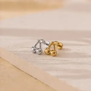 Titanium Labret Stud Earring, Conch Earring, Threadless Push Pin Stud, Conch Stud • Tragus Stud • Helix • Rook • Cartilage Earring, Flat Back Studs, non tarnish jewelry, conch piercing, gold plated nose piercing studs 