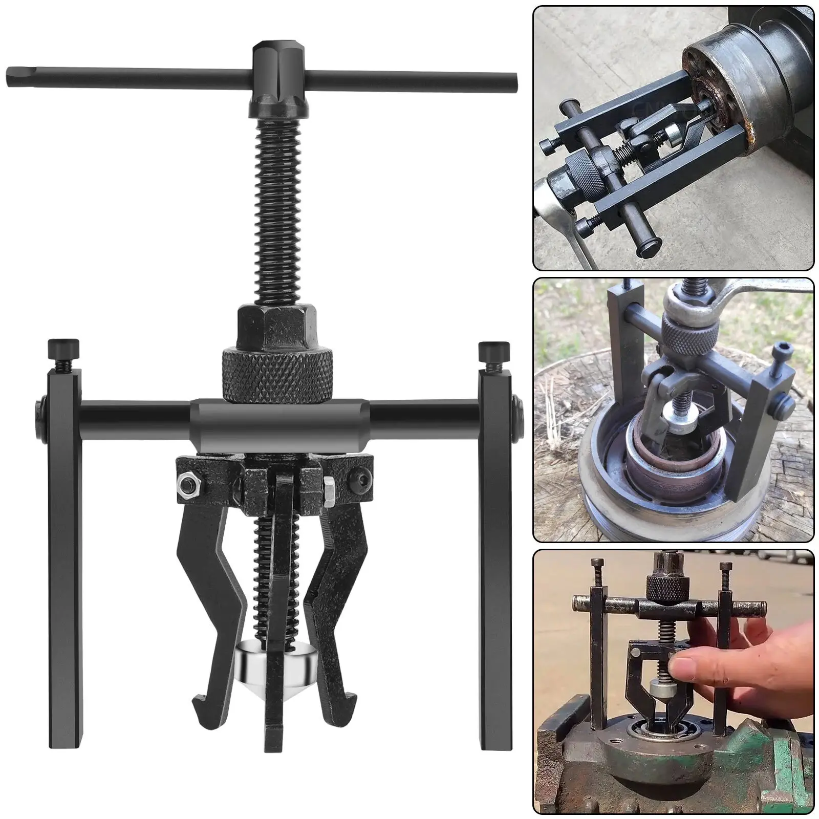 3 Jaw Inner Bearing Puller, Bushing Gear Extractor, Wheel Bearing Removal Tool for Car
