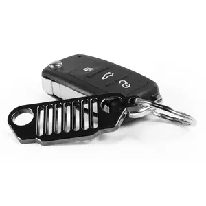 Metal Keychain Jeep Grille Model Key Ring Metal Key Chains Halloween Christmas BirthdayGifts For Women Men Handbag Accessorie DIY Handmade Jewelry