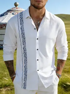 Men's Shirt Cs8604, Opaque Smooth Fabric, Classic Casual Design, Office and Party Shirt, Casual Trendy Shirt, Tailored Fit for All Seasons