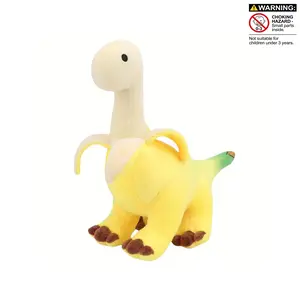 Cute Banana Brontosaurus Design Plush Toy, Soft Stuffed Animal Plushie, Cartoon Banana Soft Dragon Doll, Home Decoration Gift