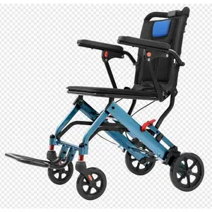 GARVEE Portable Folding Wheelchair with Handbrake - Ultra-Light Travel Wheelchair Designed for Easy Mobility and Convenience for Seniors and Individuals with Limited Mobility